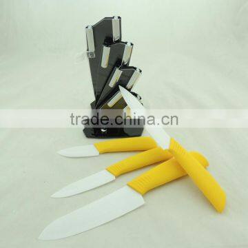 Hot Selling 4 Pieces Anti-slip Handle Stainless Ceramic Knives Set photo-5