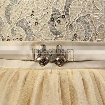 Retro Style Girls Party Wear Dress Kids 2015 New Designer Flower Bowknot Party Formal Ceremonies Dresses For Girls Free Shipping photo-5