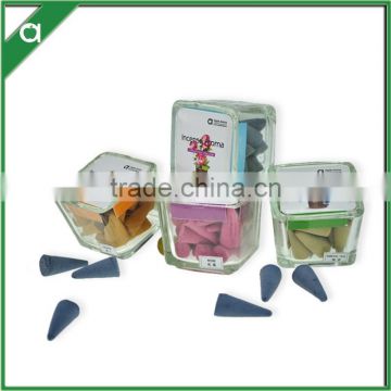 wholesale colorful incense cone with ceramic holder