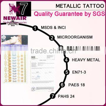 Fashion Temporary Metal Gold and Silver Tattoo Sticker Good Quality and Price photo-6