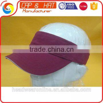 personal design promotinal customized 100% cotton sports sun visor sport cap