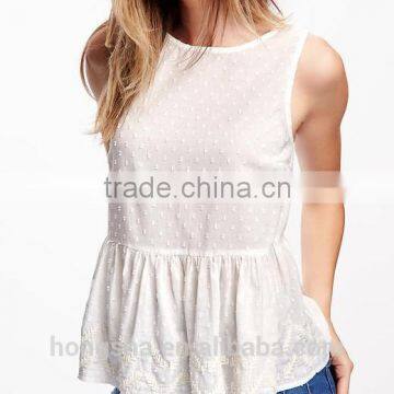 2016 Fashion Embroidered Peplum Top for Women HST8060 photo-4