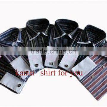 Double High Collar Dress Shirts French Cuff Shirt for Man Italian Designer Shirts photo-2