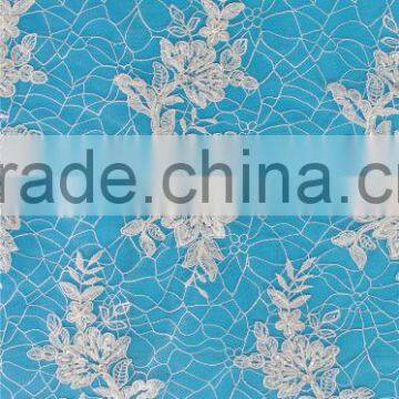 2017 latest swiss voile guipure lace fabric cord lace with beads