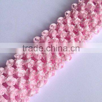 New Arrival High Quality 1.5" Wide Elastic Handmade Plain Crochet Headband for Baby Tutu Tops Girl Accessories Hairband photo-2