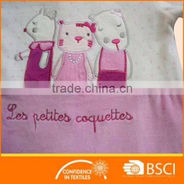 New Fashion Cartoon Light Pink Long Sleeved Cotton Baby Clothes Romper photo-3