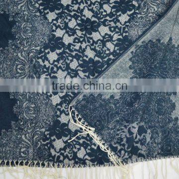 Vogue Hot Winter Stylish Jacquard Acrylic Paisley Floral Pashmina Scarf for Lady photo-6