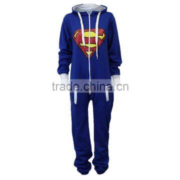 New 100%cotton man ziped hooded christmas onesie men