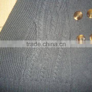 2016 Winter Fur Collar Cable Knitted Baby Sweater Ponchos photo-2