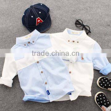 2017 Latest Design Spring Kids Wear Korean Style Kids Shirt in Boys
