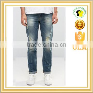 2016 new style mens denim jeans fashion skinny distressed jeans