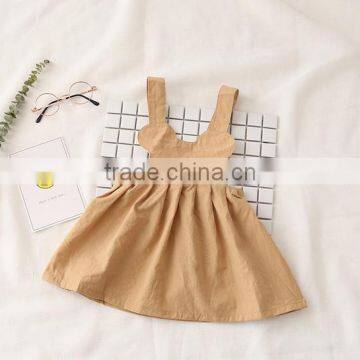 Girls Fancy Cotton Dress Style Fashion Boutique Girl Dress Clothing Halter Clothing