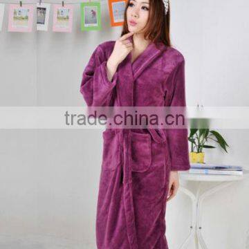 Popular Warm Extra Long Robes Blue Cotton Terry Bath Robes For Mens & Womens photo-3