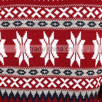 Crew Neck Long Sleeve Snowflake Jacquard Christmas Sweater for Men photo-4