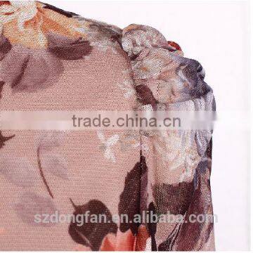 New Design Ladies Clothes Flower Fancy Dress Costumes Custom Dress Shirts With Seeve photo-2