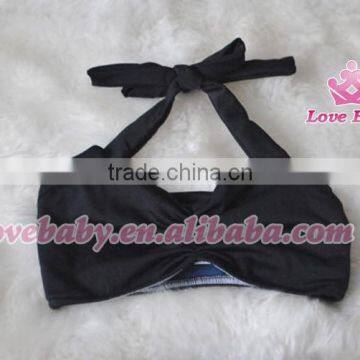 Wholesale Lovebaby Boutique Solid Black Micro Child Bikini LBP4120614 photo-4