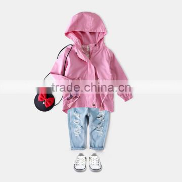 S60601B 2017 Autumn Childs Embroidery Jackets Hooded Fairy Jackets