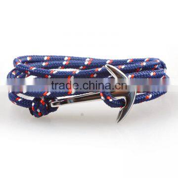2016 MEN FASHION NAUTICAL ROPE ANCHOR BRACELET
