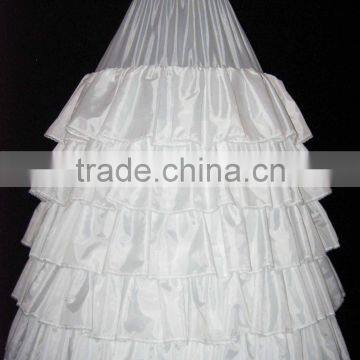 best selling 5 layers white crinoline underskirt puffy petticoats for women dresses