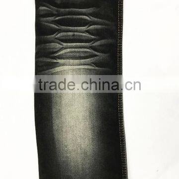 Most popular thick elastic black denim fabric