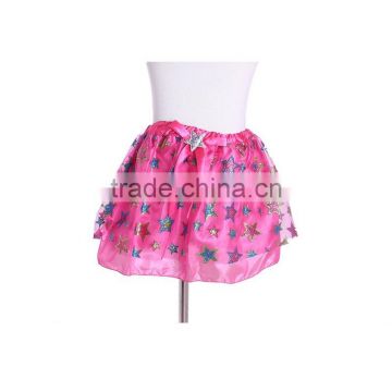 New coming tutu dress fabric Romantic star pattern ballet tutu dress kids sequin dress girls