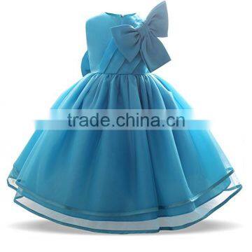 Lastest 1 Year Old Girls Birthday Dress Bow Tie Design Tulle Girls Party Dresses photo-2