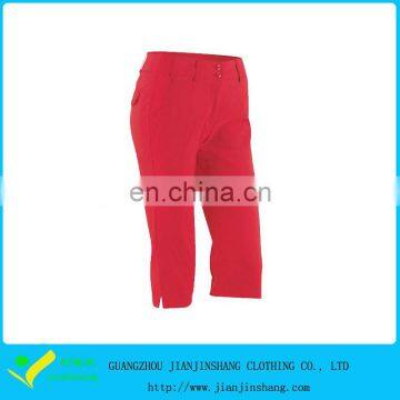 Hot Red Custom Side Split Formal Design Ladies Light Golf Shorts