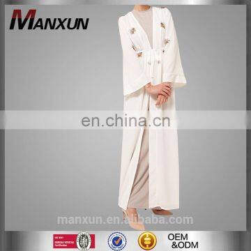 Wholesale Custom Simple Design Islamic Front Open Abaya Long Loose Overcoat Women Cardigan