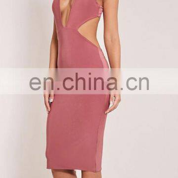 Sexy Nighty Maxi Dresses Deep v Neck Bodycon Women Party Dress Open Sexy Boobs photo-4