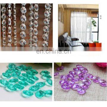 14mm Crystal Clear Acrylic Octagonal Bead Garland Chandelier Hanging Wedding Decoration