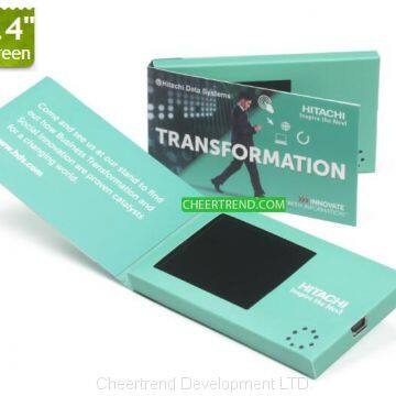 Customized 2.4 To 7 Inch Video Brochure / LCD video greeting card