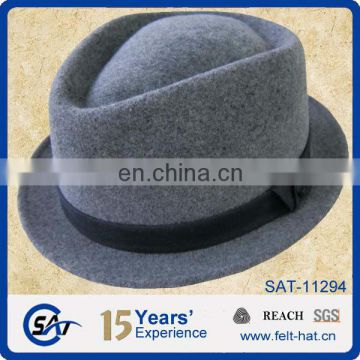 mens 100% wool felt dress hat, stingy fedora hat