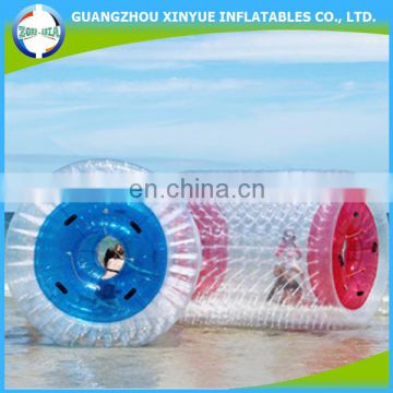 Plastic clear giant inflatable color water roller