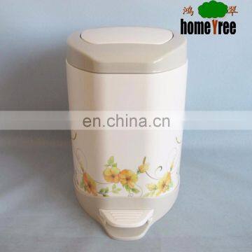 7.5L 2 In1 Elegance Hygienic Big Size Plastic Press Lid Kitchen Pendal Dustbin