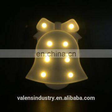 Hot sell Jingle Bell Shape Battery operated LED Standing Night Light for Christmas Gift Home Decoration LED Marquee Light