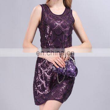 Women One Pieces Party Dresses Skater Lace Dress Sequined Embroider Clubwear Cocktail Ball Gown Party Stretchable Wrap Dress photo-2