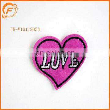 Pink Embroidery Patch Love Designs Custom Badge