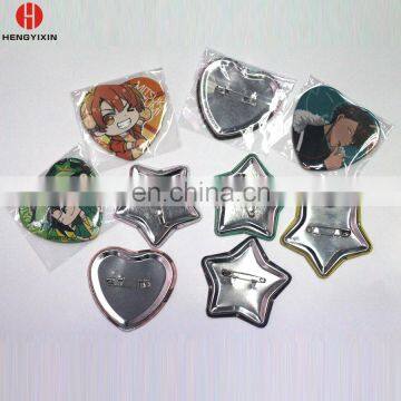 Handmade Quality Manufactory Heart, Star Button Badge/Tin Button Badge/Cosmetic Pocket Mirror For Promotion/Party photo-2