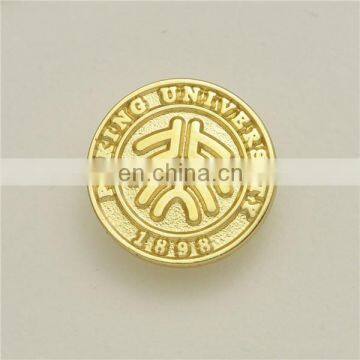 gold plated custom school pin badge