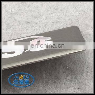 Chinese Suppliers Self Adhesive Custom Name Design Car Metal Brushed and Embossed Aluminum Label photo-3