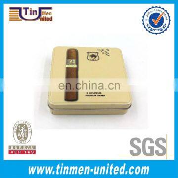 High Quality Cigar & Cigarette Hinged Lid Tobacco Tin Box