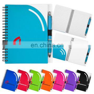 curvy top notebook set with front cover pocket