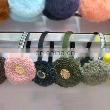 flower pattern knitting ear muff