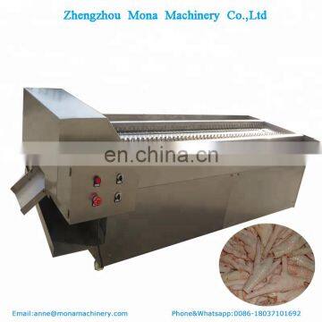 High capacity 2t/h Stainless steel chicken feet peeling production line