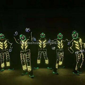 LED Luminous Glowing Costume Tron Dance Performance Show Event Costumes