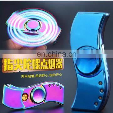 Finger Spinner With USB Rechargeable Cigarette Lighter