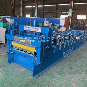 Color Steel Trapezoidal Tile And Glazed Tile Double Layer Roof Wall Panel Roll Forming Machine photo-4