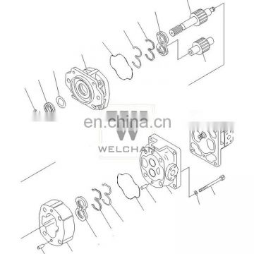 Hydraulic Gear Pump 705-52-30390 Fuel Transfer Pump WA420-3D Loader Pilot Double Pump