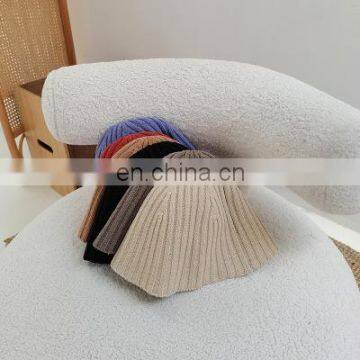 Japanese Niche Knitting Bucket Hat Female Solid Color Casual Wild Fisherman Hat Korean Version of the Autumn and Winter photo-2