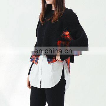 TWOTWINSTYLE Female Sweaters Patchwork Long Sleeve High Waist FASHION photo-5